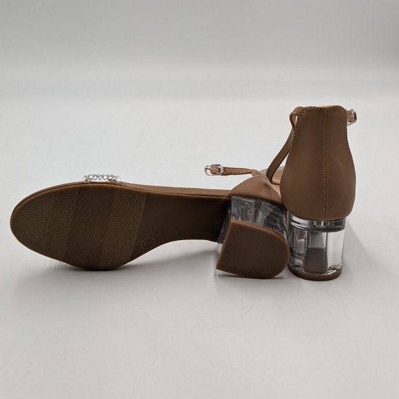 NWT MADDEN GIRL ILEANA-L WOMEN'S CLEAR MULTI LUCITE HEELED BLOCK SANDALS 6M - Picture 6 of 8